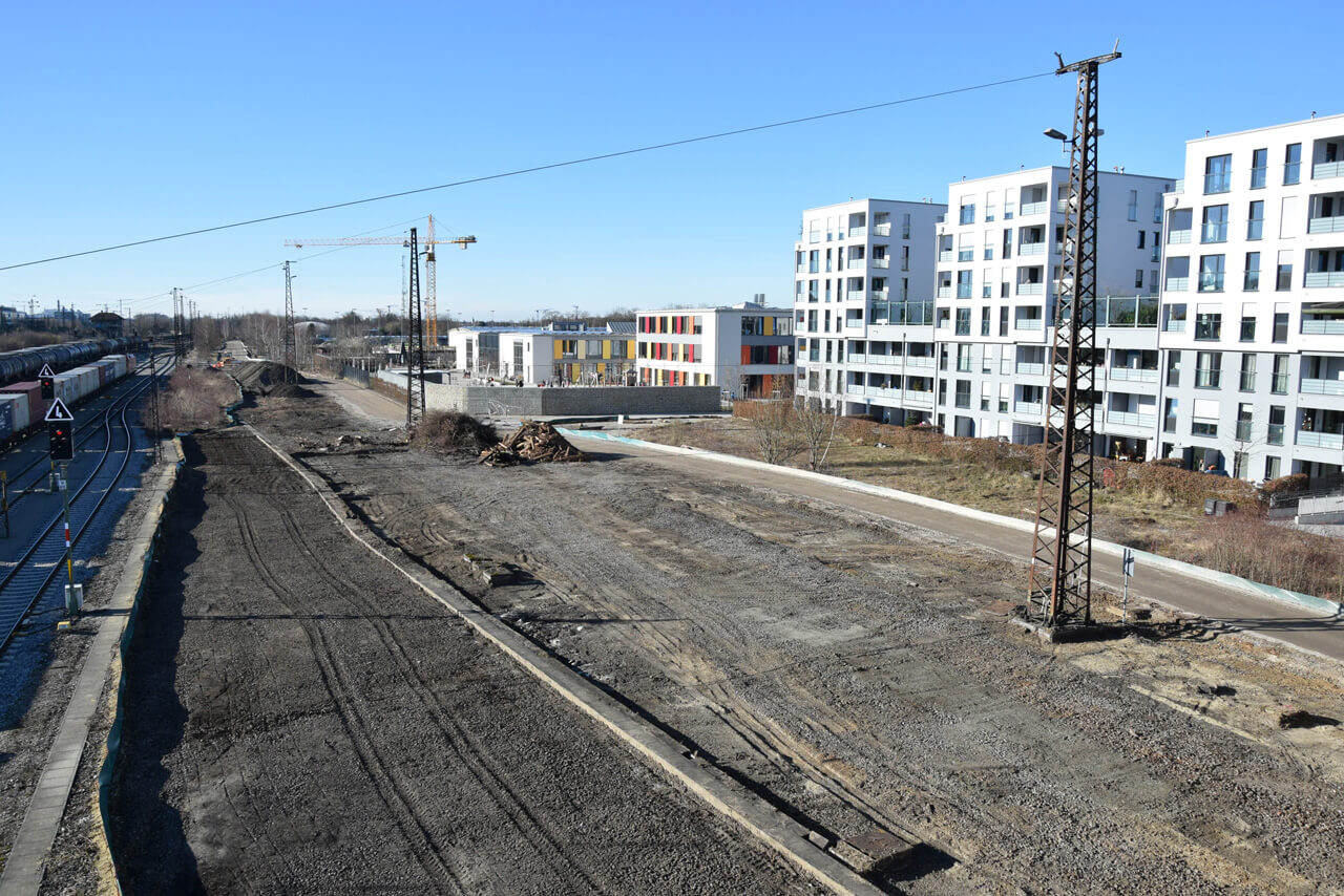 Baufortschritt in Nymphenburg Süd.