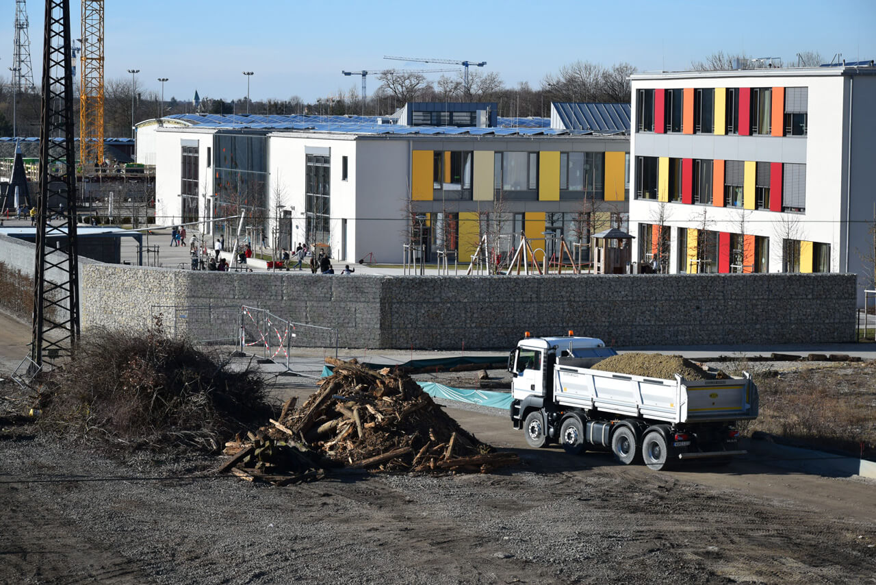 Baufortschritt in Nymphenburg Süd.