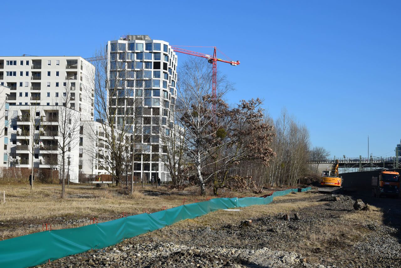 Baufortschritt in Nymphenburg Süd.