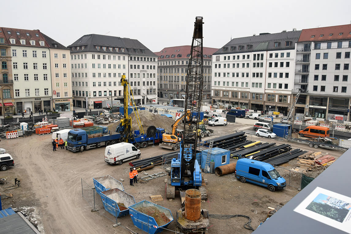 Probebohrung am Marienhof.